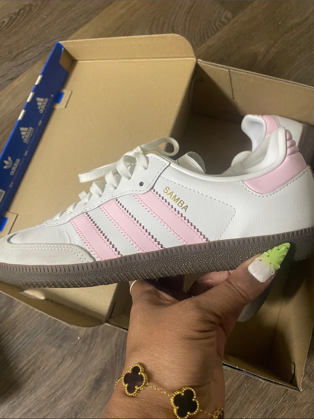adidas Kids Samba Sneakers - White & Light Pink